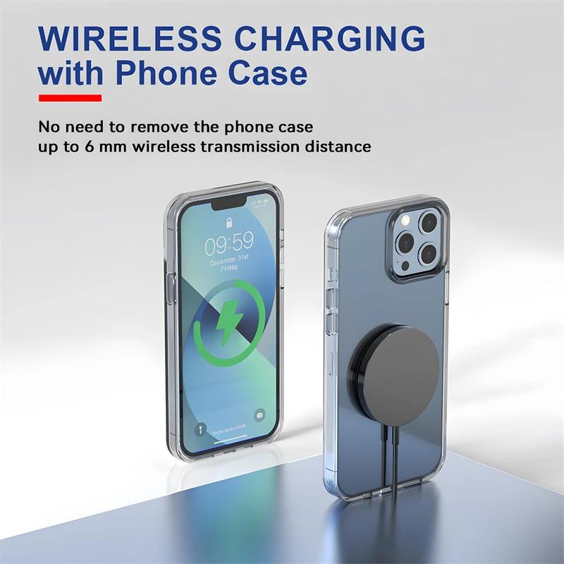 30W Magnetic Wireless Charger For iPhone 15 11 12 13 14 Pro Max USB Type C Fast Charging For Samsung S22 S23 Ultra Plus Charger