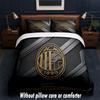 Set Biancheria da Letto AC Milan Design 1 Copripiumino + 2 Federe Morbido Traspirante Biancheria da Letto per la Casa