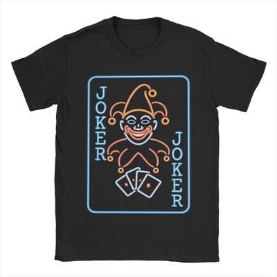 Funny Balatro Game Card Joker T-Shirts Men Round Neck Cotton T Shirt  Short Sleeve Tees Adult Tops