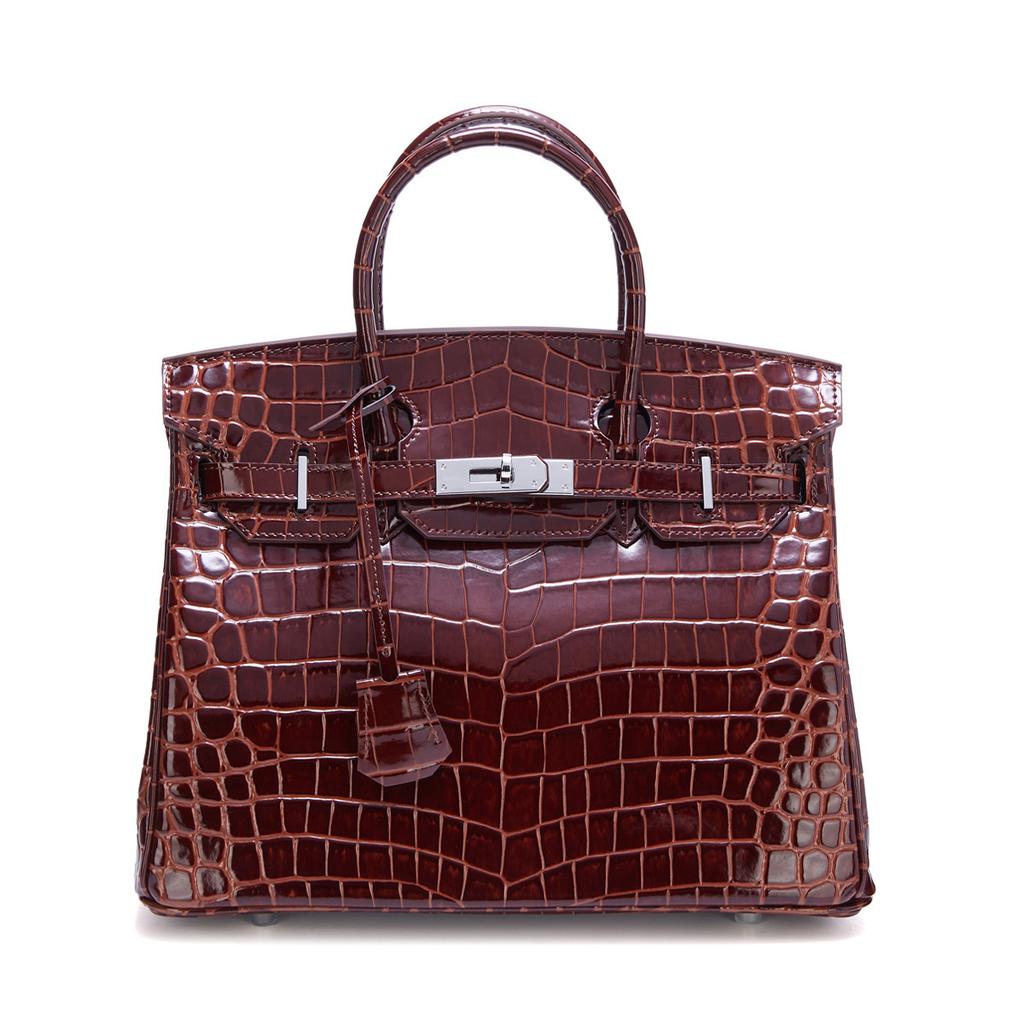 Nova bolsa de mão de couro da moda, couro envernizado brilhante, padrão de jacaré, bolsa de ombro mensageiro com fivela prateada