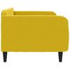 Vidaxl Sofa with Sleeping Function, Yellow, 100X200 Cm, Upholstered In Velvet