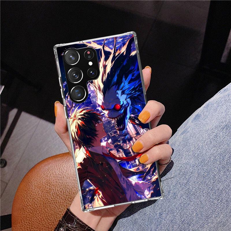 N-Note D-Death Anime Ryuk Phone Case For Samsung Galaxy S24 S25 Edge S26 Ultra S23 S22 S21 Plus S20 FE + Personalized Print Cove