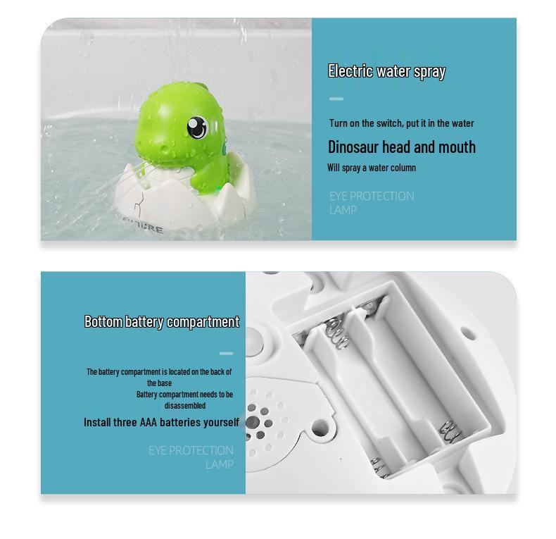 Electric Dinosaur Egg Bath Toy with Lights & Music