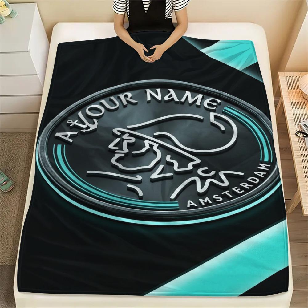 1PC Ajax Fan Gear Custom Name Patterned Flannel Blanket Suitable For All Seasons For Home Decor Warmth And Comfort Gifts Holiday Present