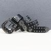 Street Rivet Belt Punk Men's Belt Women Crocodile Pattern American Rivet Hollow Cross