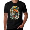 Textured Woodland Pattern Dusty Blue TShirt Large Size Breathable Tee