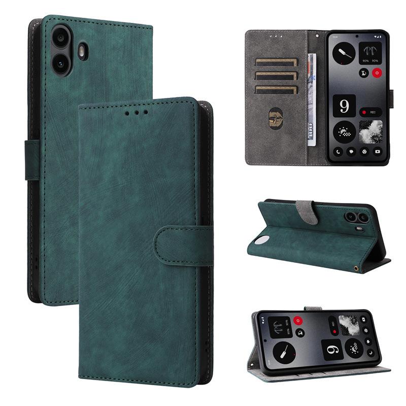 

Відкидна кришка для [Nothing CMF Phone 1] Чохол для телефону зі шкіри PU Повний захист [блокування RFID] Чохол для гаманця for Nothing CMF Phone 1 зелений