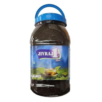 Jivraj's Tea Premium Strong Tea (1 Kg, Jar Pack) | Kadak & Refreshing Assam CTC Leaves | Bold Aroma With Spices | Perfect For Chai Lovers |