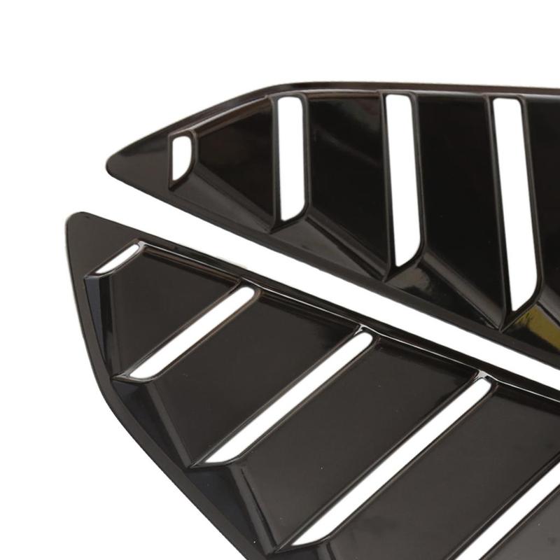 2x Window Louvers Cover Vent Fits for 2016-2018, Black