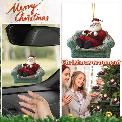 Çizgi Film Noel Baba Akrilik Araba İç Süsü Akrilik Kolye Çanta Anahtarlık Süsü