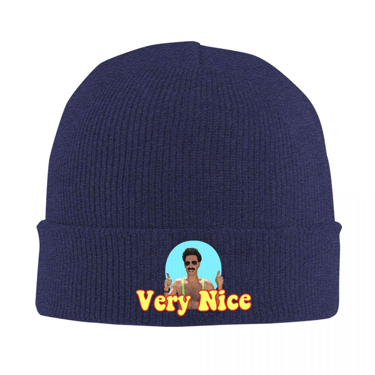 

Borat Very Nice Digital Artwork Warm Knitted Cap Winter Knit Bonnet Hat Skullies Beanies Hip Hop Caps for Unisex One Size