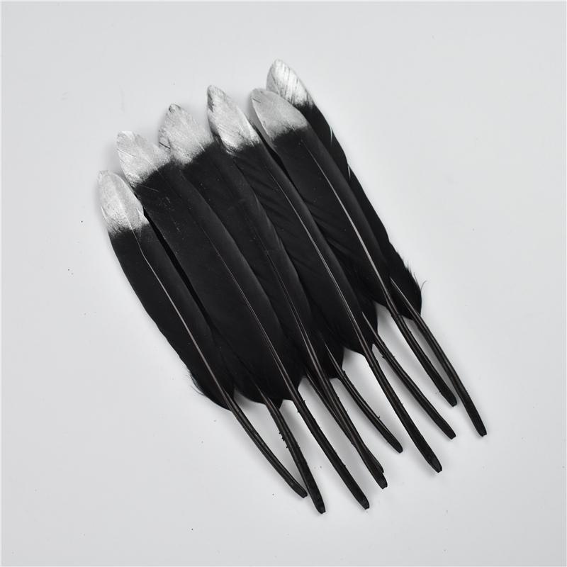 10-15cm/4-6inch Golden Powder Dipped Duck Feathers for Crafts Natural Feather Handicraft Accessories Diy Decoration