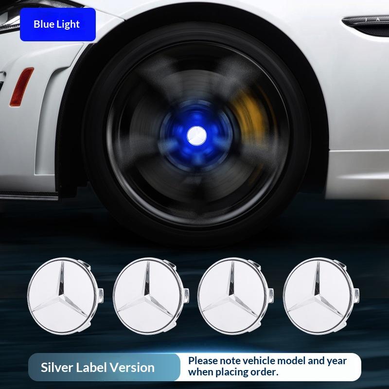 4 pieces 75mm suitable for Mercedes Benz W204 W205 AMG E210 E214 W222 magnetic levitation LED lighting hub cap lights SP3