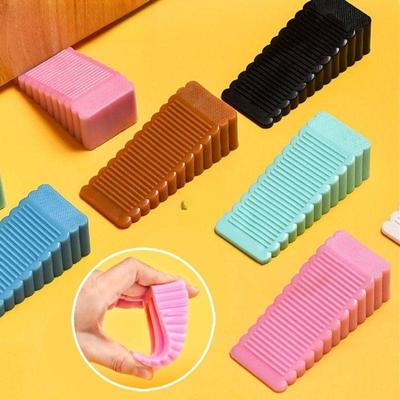 Sicherheit Silikon Tür Stopper Tür Unten Winddicht Block Keil Tür Stopper Home Office Tür Hinten Retainer Anti-kollision Pad