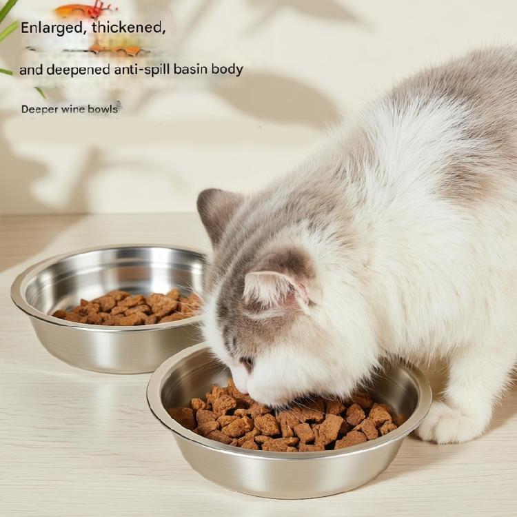 Stainless Steel Pet Dish Nonslip Feature Shatter Resistant Suitable for Multiple Pet Cats Dogs Use Easy To Clean