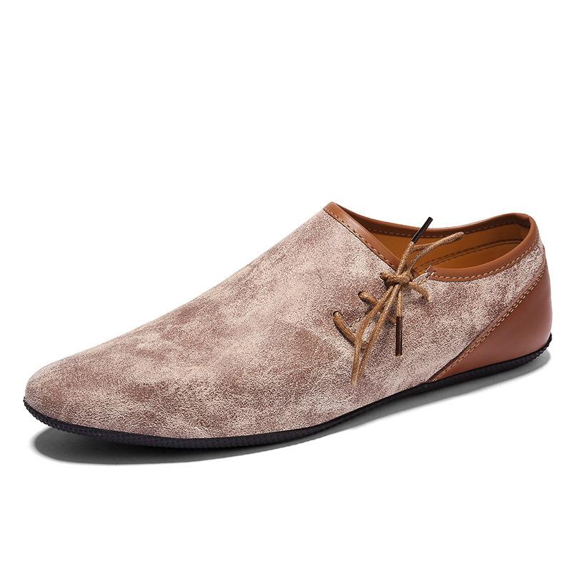 

Новый Роскошный Бренд Слипоны Мокасины Ручной Работы Кожаные Мужские Лоферы Удобная Повседневная Обувь для Ходьбы Мужская Офисная Деловая Обувь 44 бежевый