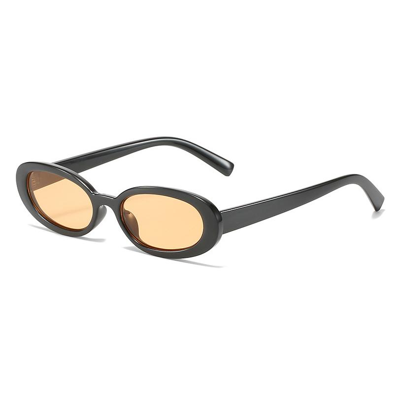 Vintage Leopard Small Oval Sunglasses Women Men Designer Retro Narrow Frame Rectangle Sunglasses UV Lentes  Mujer S20871G