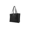 Coach Mollie Fashion Solid Color Metal Logo Decoration Leather Tote Bag Tote Bag Shopping Bag Handbag Shoulder Bag 34 Women's Black