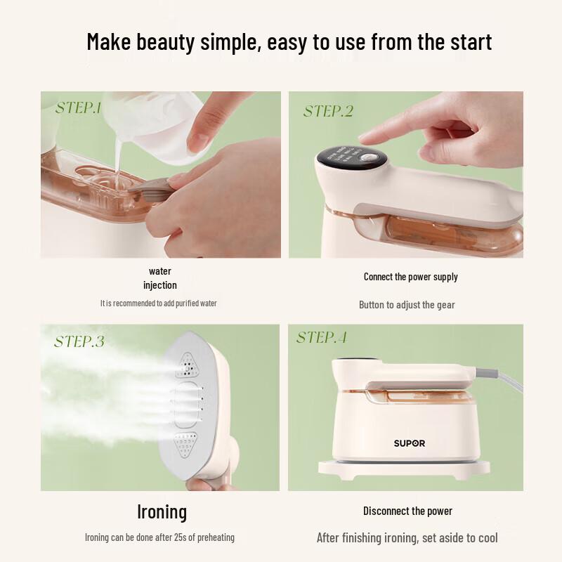 SUPOR Handheld Micro-Pressurized Garment Steamer CN plug (adapter included)