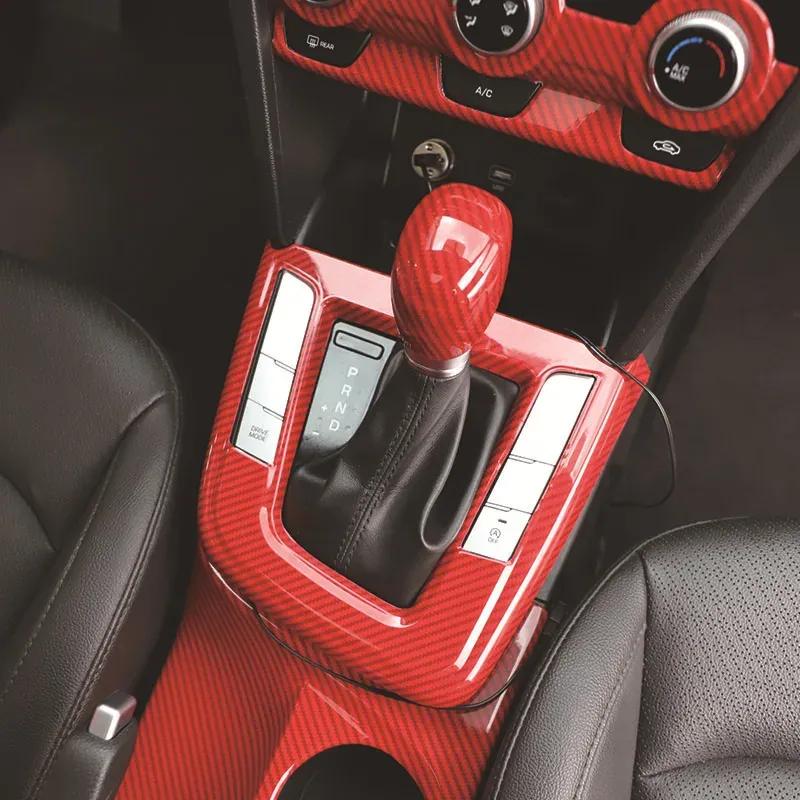 For Hyundai Elantra 2016- Accessories Carbon Fiber Style Interior Steering Wheel Panel Back Air Vent Gear Panel Sticker ABS