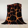 Lava Vein Flannel Blanket Warm Soft Halloween Christmas Couch Warm Cozy Decorative Decor Gift for All Season
