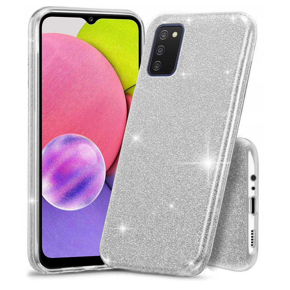 Glitter Case for Samsung Galaxy A03s, Silver