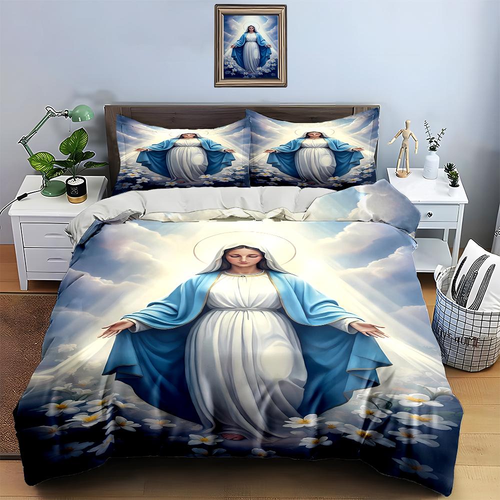 Holy Serene Illustration. Bedding Duvet Cover Sets Duvet Covers Pillowcases Gifts (1 * Duvet Cover 2 * Pillowcases, Without Duvet Insert)