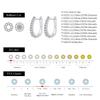 MODIAN D Color Moissanite U Shape Hoop Earrings 925 Silver Exquisite Elegant Ear Buckle For Women Daily Fine Jewelry