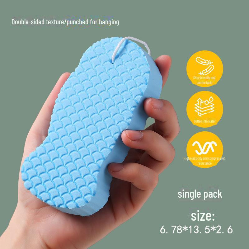 3D Fish Scale Baby Bath Sponge - Gentle Exfoliating Towel for Kids