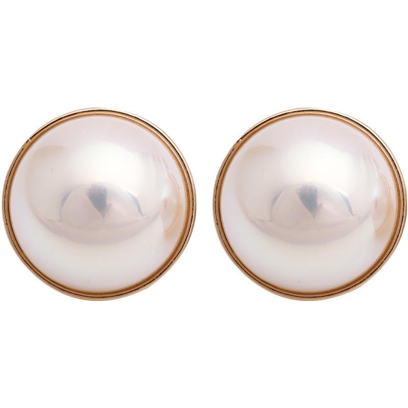 Exquisite Hong Kong Style Pearl Stud Earrings for Women - Large, Elegant, and Stylish (2025 Collection)