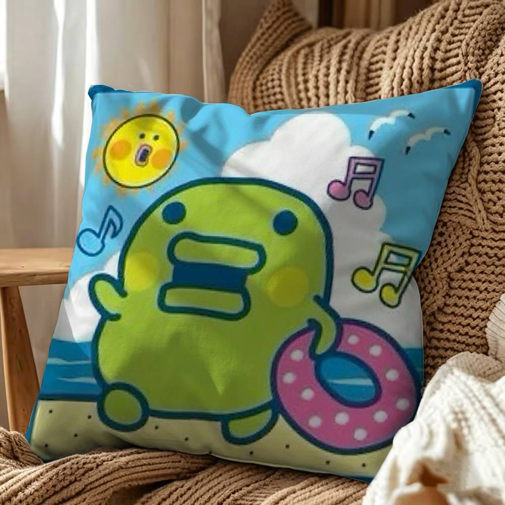 Cute Tamagotchi Kuchipatchi Square Pillow Case Multi Sizes For Car Home Bedroom Decor Custom Valentine Gifts