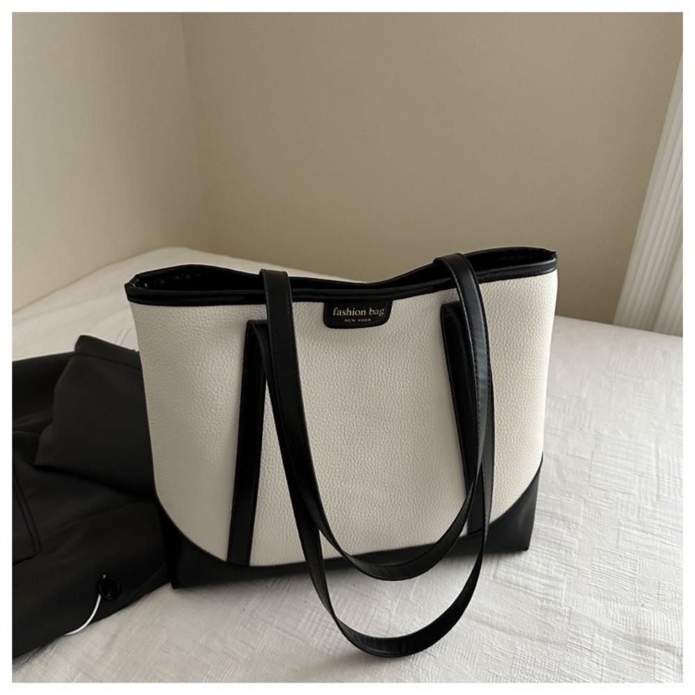 Handbag Women Shoulder Bag Korean Style Ladies Commute Bag Casual PU  Tote Bag  Office Worker