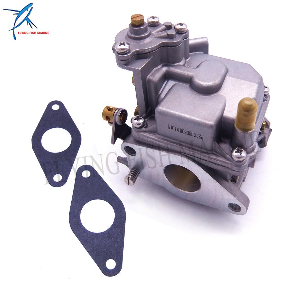Outboard Motor 66M-14301-11 66M-14301-00 Carburetor Assy and 66M-13646-00 Gaskets (2 Pcs) for Yamaha 4-stroke 15hp F15