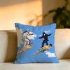 Hot Anime GGintamaa Pillow Case Square DoubleSided Sofa Cushion Cover Bedroom Bedside Pillow