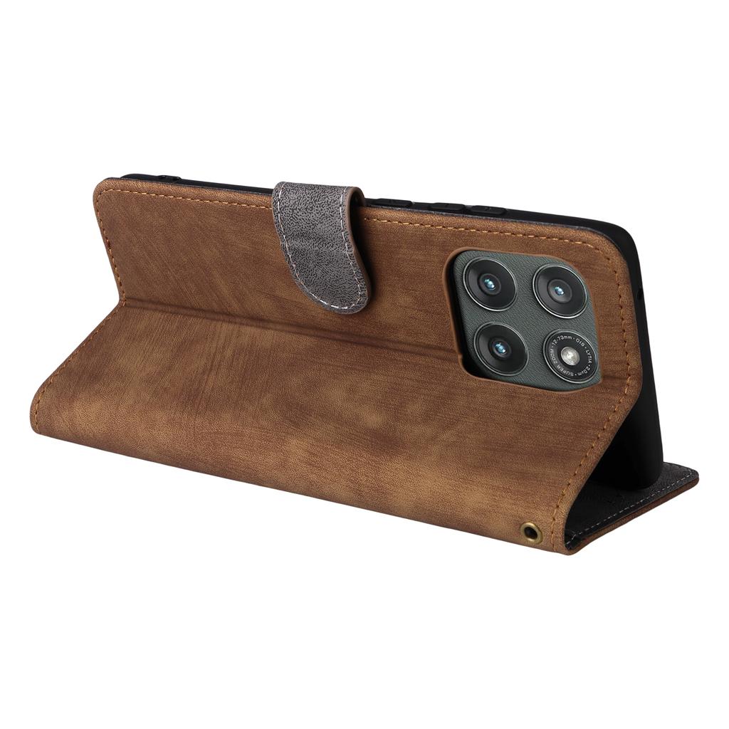 For Motorola Edge (2025) 5G/Edge (gen 6) Case Wallet RFID Blocking PU Leather Phone Cover Stand with Strap