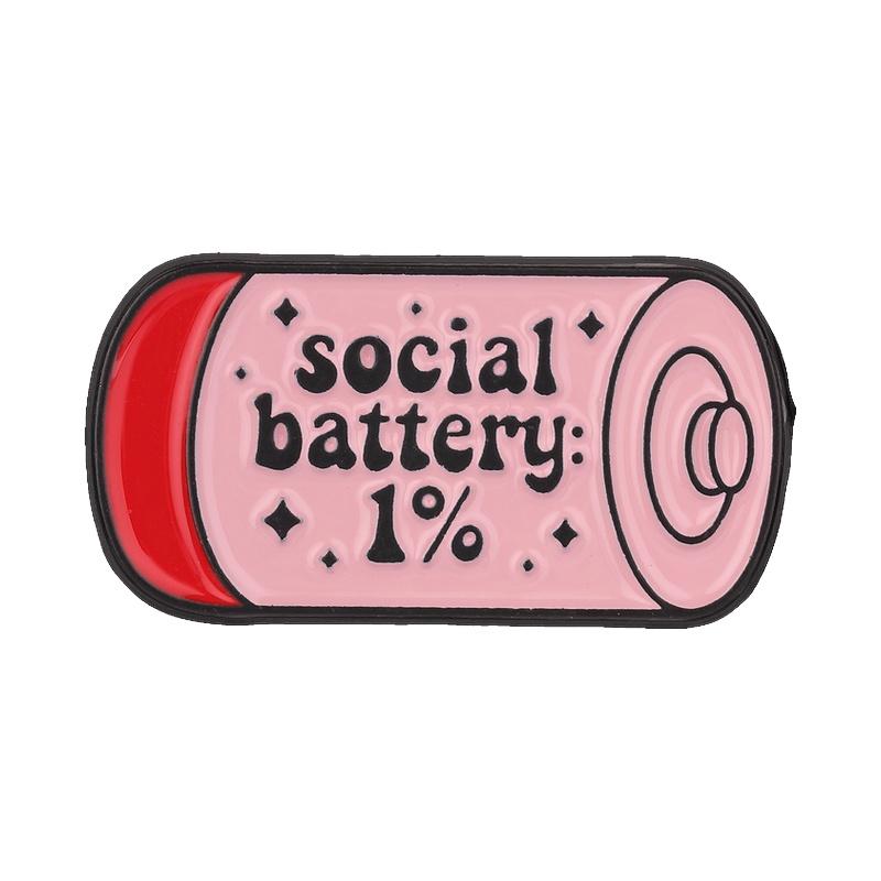 ADHD Mental Health Awareness Enamel Pin Overthing Club Social Introvert Autism Brooches Lapel Badge Jewelry Gifts for Friends