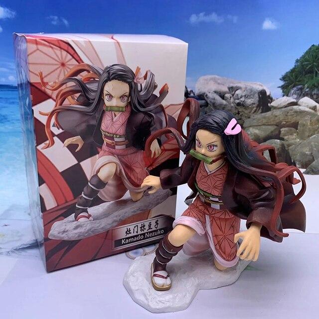 Figure Demon Slayer Agatsuma Zenitsu Anime Figure Kamado Tanjirou Hashibira Inosuke Kamado Nezuko Action Figure