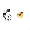 Creative 3D Wall Clock And Fruit Sculpture Ceramic Figurine Decorative Art for Stylish Home Office