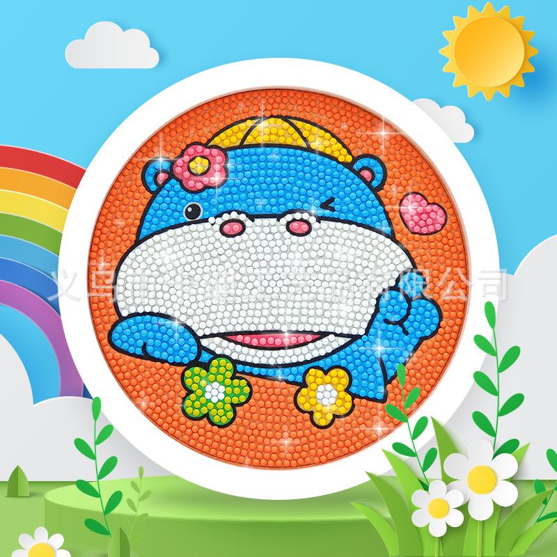 Xiaohongshu Unicorn Round Frame DIY Diamond Painting Stickers for Kids