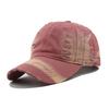 Grensoverschrijdende Hottrend Gescheurde Baseballpet Gewassen Kleurverloop Snapback Ademend PVC 6-Panel Koppels Gebogen Vizier Effen