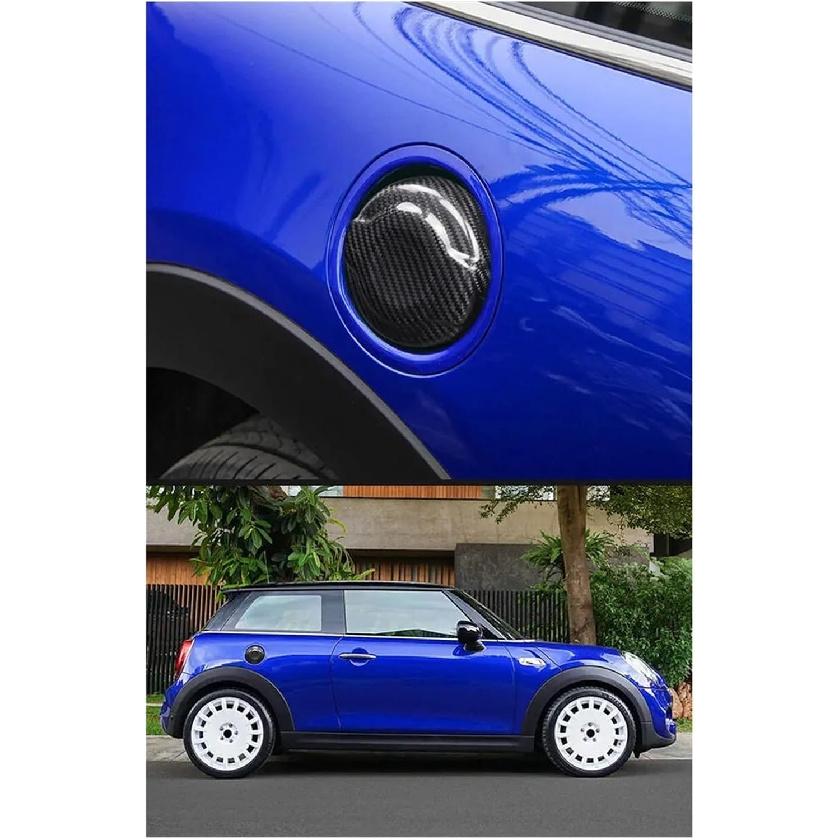 Real Carbon Fiber Gas Cap Fuel Tank Cover Compatible For Mini Cooper F55 F56 F57 2014-2019