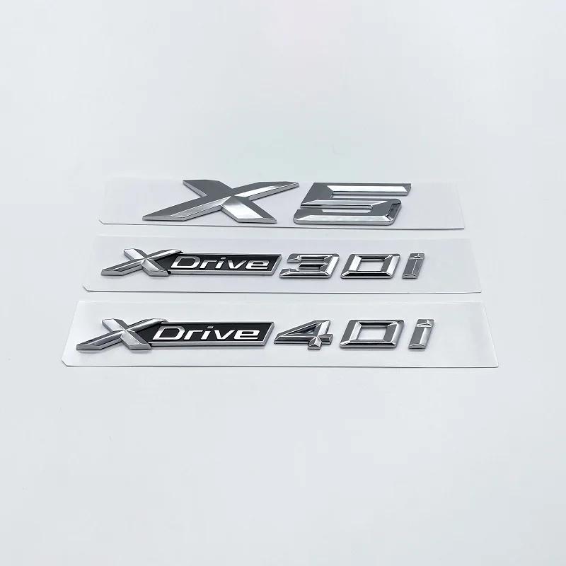 3D AB Schwarz Silber Schriftzug XDrive30i XDrive35i XDrive40i XDrive48i XDrive50i XDrive30d Für BMW X5 Auto Heckklappe Emblem Aufkleber yk2