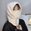 Windproof Hooded Neck Scarf Neck Warmer Mask Pullover Cap Casual Ear Protection Cap  Women