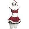 Erotic Sexy Lingerie Women Lace Red Plaid Christmas Costume Santa Claus Sexy Uniform Outfits Cosplay