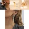 Trendy Gold Star Drop Earrings For Women Fashionable Asymmetric Tassel Style