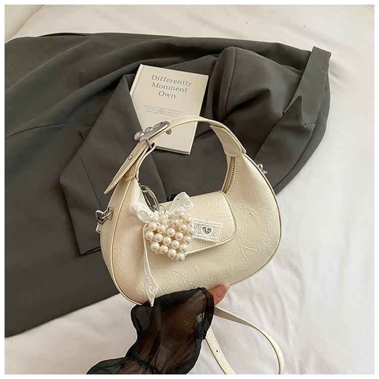 

2025 summer new crescent moon bag women s fashion versatile handbag niche design high-end shoulder messenger bag