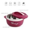Insulated Hot Pot For Chapati And Food Storage With Inner Steel Build  Matte Pink Casserole With Lid For Kitchen Serving Elegance