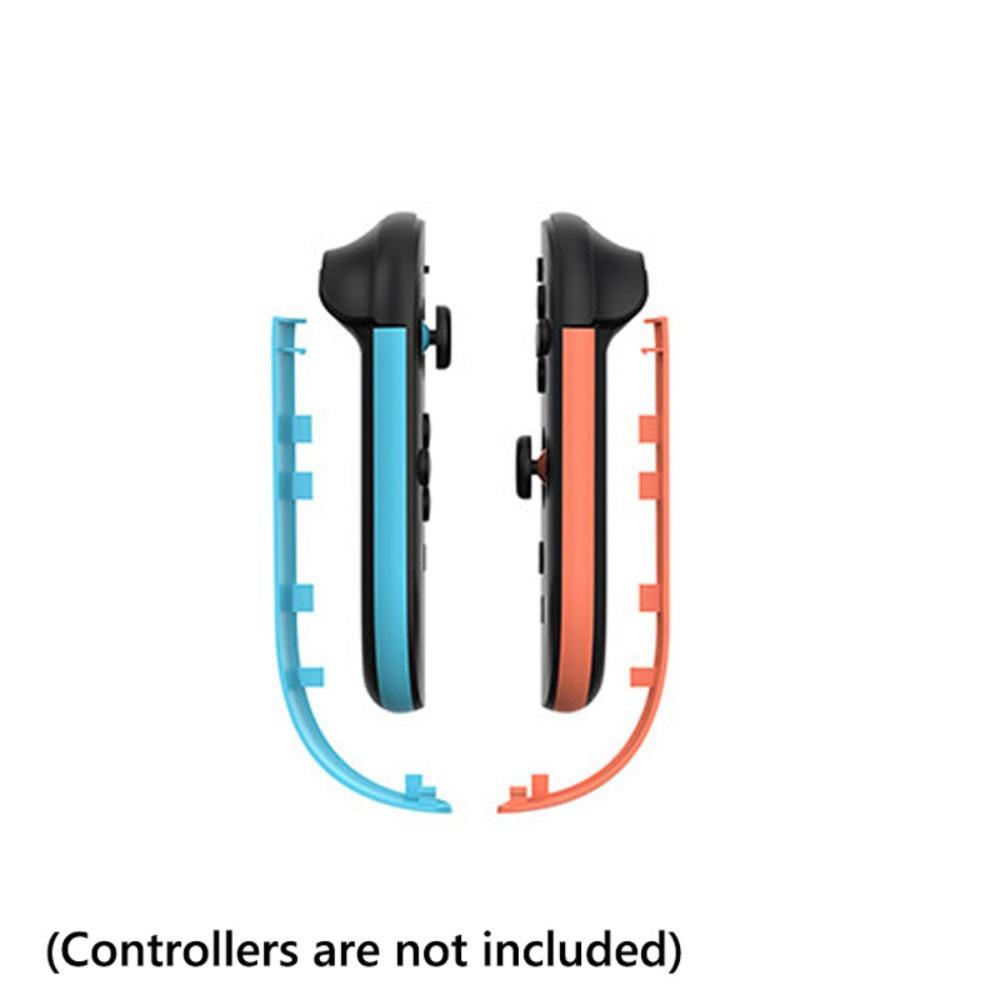 

1 пара сменных декоративных полосок для контроллера синего и красного цвета, стильная накладка на лицевую панель, прочная, минималистичная для Nintendo Switch 2 Joycon