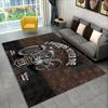 3D Retro Vintage Motorcycle Area Rug Large,Carpet Rug for Living Room Bedroom Sofa Doormat Decor,Child Play Non-slip Floor Mat