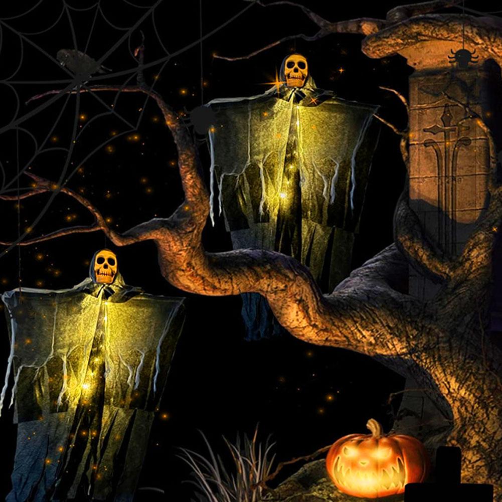 Halloween Party Hanging Skull Skeleton Ghost Ornament Horror Props Haunted House Decorations Halloween Party Outdoor Decorations